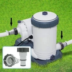 HEGUYEY 4 Pièces Adaptateur Piscine, Remplacement Adaptateur De Tuyau Série Intex A Avec Filetage, Tuyau De Diamètre 1,5" Et 1,25", Adaptateur De Pompe Pour Kits De Piscine -Pompe et filtre de piscine Soldes 64098293 4