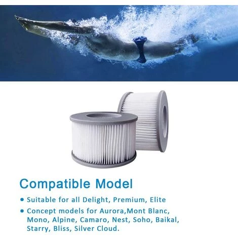 SLBRILLèRE Lot De 2 Filtres De Rechange Pour - Pompe à Cartouche Pour Piscines, Sous-Marins Chauds Et Spa 5 SLBRILLèRE Lot De 2 Filtres De Rechange Pour - Pompe à Cartouche Pour Piscines, Sous-Marins Chauds Et Spa – Image 5