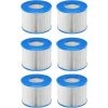 GOPLUS Lot De 6 Cartouche Filtrante Spa Pisicine Rechange En Tissu Non Tissé, Filtre à Cartouche Durable Avec Design Multi-Plis, Cartouches Filtrante Polyvalent, Pour Spa Gonflable Dia.10 Cm X 8 Cm