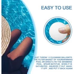 TANCYCO 8 Pièces Boules Filtrantes En éponge Blanche Boule De Filtre De Nettoyage De Piscine Réutilisable écologique 8 TANCYCO 8 Pièces Boules Filtrantes En éponge Blanche Boule De Filtre De Nettoyage De Piscine Réutilisable écologique -Pompe et filtre de piscine Soldes 64277728 4