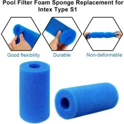 CESIèCLEFOU Éponge Filtrante, 6 Paquets Filtre Piscine En Mousse Pour Cartouche, Réutilisable Lavable Outil De Nettoyage D' Éponge Filtrante Lefou -Pompe et filtre de piscine Soldes 64448807 3