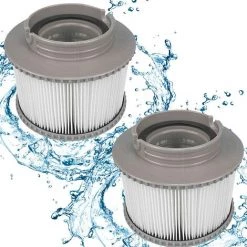 ENLENK 2 Pcs Filtre Cartouche, Cartouches De Filtre De Piscine,Cartouche Filtration Standard Et Vissées, Filtre Pour Baignoire,Piscine