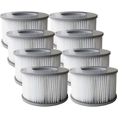 FUHUIDATRADING Lot De 8 Cartouches Filtrantes De Rechange Pour Piscine Gonflable Mspa, Jacuzzi 1 FUHUIDATRADING Lot De 8 Cartouches Filtrantes De Rechange Pour Piscine Gonflable Mspa, Jacuzzi