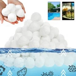 Froadp 700g Boules De Filtration Filtres De Piscine Boule D'Ouate Balles Filtrantes Pour Cuve De Filtration 700g Filterballs Peuvent Remplacer 25KG De Sable De Filtration Blanc -Pompe et filtre de piscine Soldes 65112615 3