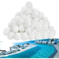 Froadp 700g Boules De Filtration Filtres De Piscine Boule D'Ouate Balles Filtrantes Pour Cuve De Filtration 700g Filterballs Peuvent Remplacer 25KG De Sable De Filtration Blanc -Pompe et filtre de piscine Soldes 65112615 4