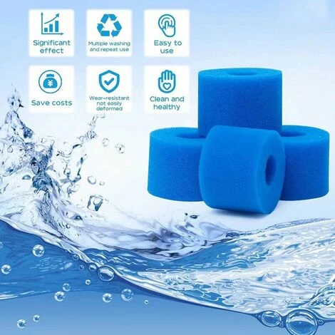 L'FLANEUR Lot De 4 Filtres De Piscine En Mousse Filtre Pour Intex Type S1 - Filtre En Mousse Pour Spa, Piscine - Réutilisables Et Lavables - éponge De Filtration De Type S1 ANEUR 2 L'FLANEUR Lot De 4 Filtres De Piscine En Mousse Filtre Pour Intex Type S1 - Filtre En Mousse Pour Spa, Piscine - Réutilisables Et Lavables - éponge De Filtration De Type S1 ANEUR – Image 2