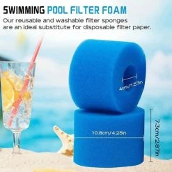 L'FLANEUR Lot De 4 Filtres De Piscine En Mousse Filtre Pour Intex Type S1 - Filtre En Mousse Pour Spa, Piscine - Réutilisables Et Lavables - éponge De Filtration De Type S1 ANEUR 8 L'FLANEUR Lot De 4 Filtres De Piscine En Mousse Filtre Pour Intex Type S1 - Filtre En Mousse Pour Spa, Piscine - Réutilisables Et Lavables - éponge De Filtration De Type S1 ANEUR -Pompe et filtre de piscine Soldes 65357063 4
