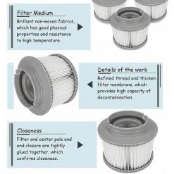 Ensoleillé Cartouche De Filtre Pour Spa Et Jacuzzi - Cartouche De Filtre De Rechange Pour Spa Et Spa Whirlpool -Pompe et filtre de piscine Soldes 65583830 3
