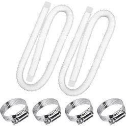 READCLY-Tuyau De Rechange Pour Piscine De 1,25 Po De Diamètre Pour Piscines Hors Terre, Piscine Avec Pince Métallique Pour Pompe De Filtre Intex Ou Tuyaux De 3,2 Cm - 1,5 Mètre De Long (Paquet De 2)