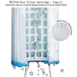 DONTODENT Filtre De Piscine 8 Pièces, Pour Cartouche De Pompe De Filtre Bestway Spa Type Vi, Filtres De Bain à Remous Pour Lay-z-spa, Pour Filtre Coleman Saluspa -Pompe et filtre de piscine Soldes 65679007 4