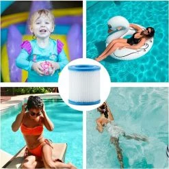 ZOLGINAH For Intex Piscine Cartouche De Filtre Type H 29007 Pour Filtre Pompes 28601, 28602 (4 PCS) -Pompe et filtre de piscine Soldes 65731011 5