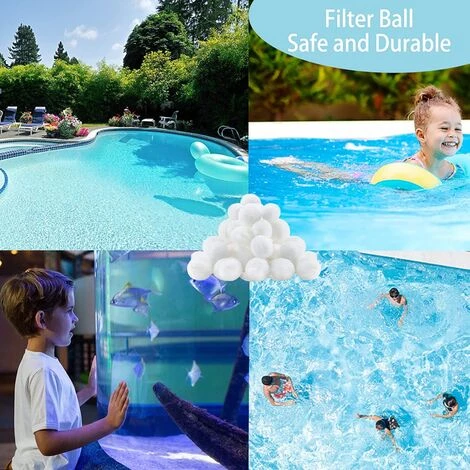 ZHUOXUAN Balles Filtrantes, 700g Boules De Filtre De Piscine Pour Systèmes De Filtration à Sable, Remplac De Sable Filtrant Sable De Quartz, Pour Piscine Système De Filtre à Sable. (Blanc) 3 ZHUOXUAN Balles Filtrantes, 700g Boules De Filtre De Piscine Pour Systèmes De Filtration à Sable, Remplac De Sable Filtrant Sable De Quartz, Pour Piscine Système De Filtre à Sable. (Blanc) – Image 3