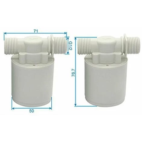 DONTODENT Better-g1/2inch Vanne De Régulation D'eau - Régulateur De Niveau D'eau - Vanne À Bille Flottante Avec Filetage Externe Pour Châteaux D'eau De Piscine,white 2 DONTODENT Better-g1/2inch Vanne De Régulation D'eau - Régulateur De Niveau D'eau - Vanne À Bille Flottante Avec Filetage Externe Pour Châteaux D'eau De Piscine,white – Image 2