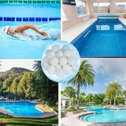 BRIDAY Balles Filtrantes, 700g Boules De Filtre De Piscine, Billes Filtrantes, Alternative Pour 25 Kg De Sable Filtrant, Média Filtre à Fibres Pour Piscine, Filtres à Sable (700g) -Pompe et filtre de piscine Soldes 65976637 3