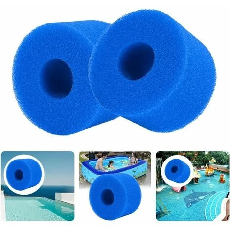 KAEJYIUT Lot De 2 Cartouches De Filtre En Mousse Réutilisables Pour Piscine Type Intex S1 1 KAEJYIUT Lot De 2 Cartouches De Filtre En Mousse Réutilisables Pour Piscine Type Intex S1
