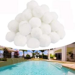 JUNJUN Boule Filtrante, Boule Filtrante De Piscine De 700 G, Remplace Le Filtre À Sable De 25 Kg, Filtre De Piscine, Convient À Tous Les Filtres À Sable Ou À Verre Existants, Bon Effet De Filtrage