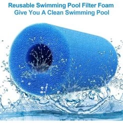 JUNJUN Éponge Filtrante De Type A, Lot De 6 Filtres De Piscine En Mousse À Cartouche, Outil De Nettoyage D'Éponge Filtrante Lavable Réutilisable Pour Intex Type A -Pompe et filtre de piscine Soldes 66369878 3
