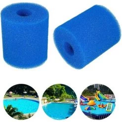 Réutilisable Lavable Piscine Filtre Mousse Éponge Cartouche Pour Intex Type H 2pcs 10.2x9cm -Adélala -Pompe et filtre de piscine Soldes 66379894 3