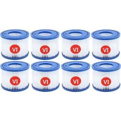 HIASDFLS Lot De 8 Cartouches Filtrantes Pour Piscine Bestway Pool Vi - Filtre De Rechange Pour Piscine Bestway - Bleu