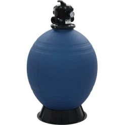 LES TENDANCES Filtre à Sable Pour Piscine Avec Vanne 6 Positions Bleu 660 Mm