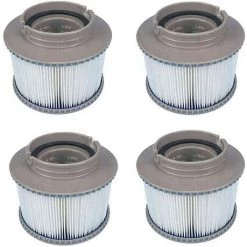 WAHAISON 4 Pièces Mscomft MSPA Cartouches De Rechange De Filtre Pour Tous Les Modèles Whirlpool Spas Swimming Piscine,Cartouches Filtrantes Avec Filet Pour MSpa Les Spas