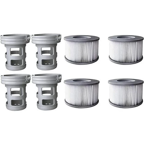 WAHAISON 4 Filtres + 4 Bases Cartouches Filtrantes Pour Piscines Gonflables MSPA - Adaptateur De Base Vissable Pour Cartouche Filtrante MSPA - Kit De Mise à Niveau - Filtre Pour Sous-marins Et Spa Chauds 1 WAHAISON 4 Filtres + 4 Bases Cartouches Filtrantes Pour Piscines Gonflables MSPA - Adaptateur De Base Vissable Pour Cartouche Filtrante MSPA - Kit De Mise à Niveau - Filtre Pour Sous-marins Et Spa Chauds