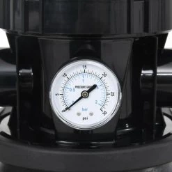 TRUE DEAL Filtre à Sable De Piscine Avec Vanne 6 Voies Noir -Pompe et filtre de piscine Soldes 67298089 5