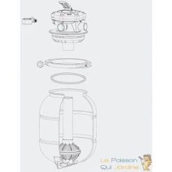 LEPOISSONQUIJARDINEFR Filtre à Sable Pour Piscines Hors Sol, Petites Piscines, Vanne 5 Voies - Bleu -Pompe et filtre de piscine Soldes 6741153 3
