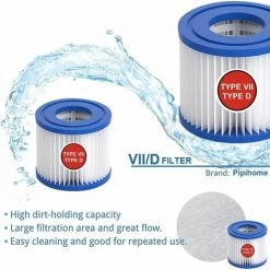 TANèTUE Cartouche Filtrante De Piscine Type VII & D, Cartouche Filtrante Type D/VII Pour Bestway, Pour Cartouche Filtrante Intex Type D, Pour Pompe De Piscine SFS 350, SFS 600, RP 350, RX 600 (2 Pièces) 7 TANèTUE Cartouche Filtrante De Piscine Type VII & D, Cartouche Filtrante Type D/VII Pour Bestway, Pour Cartouche Filtrante Intex Type D, Pour Pompe De Piscine SFS 350, SFS 600, RP 350, RX 600 (2 Pièces) -Pompe et filtre de piscine Soldes 67428348 3