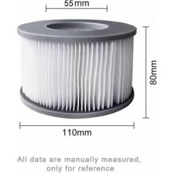 2pcs Filtres De Bain à Remous Pour MSpa Piscines Gonflables, Pompe à Cartouche Filtrante Version Améliorée Pour MSPA Tous Les Spas Actuels HANBING 7 2pcs Filtres De Bain à Remous Pour MSpa Piscines Gonflables, Pompe à Cartouche Filtrante Version Améliorée Pour MSPA Tous Les Spas Actuels HANBING -Pompe et filtre de piscine Soldes 67465000 3