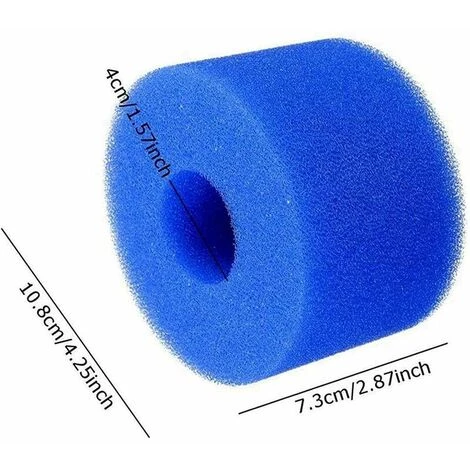 ENLENK Lot De 8 Filtres En Mousse De Type S1, Spa Pour Intex S1, Réutilisables, Pour Piscine De Type S1, Pour Piscine, Aquarium, Spa. 2 ENLENK Lot De 8 Filtres En Mousse De Type S1, Spa Pour Intex S1, Réutilisables, Pour Piscine De Type S1, Pour Piscine, Aquarium, Spa. – Image 2
