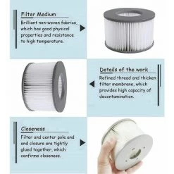 Cisea Filtre Spa Lite Pour Mspa,filtre Pour Mspa Lite, Pour MSPA Whirlpool Filter - Cartouches Filtrantes Pour Sous - Bateaux Et Spa Chauds - Modèle à Partir De 2020 (4pcs) 8 Cisea Filtre Spa Lite Pour Mspa,filtre Pour Mspa Lite, Pour MSPA Whirlpool Filter - Cartouches Filtrantes Pour Sous - Bateaux Et Spa Chauds - Modèle à Partir De 2020 (4pcs) -Pompe et filtre de piscine Soldes 67564034 4