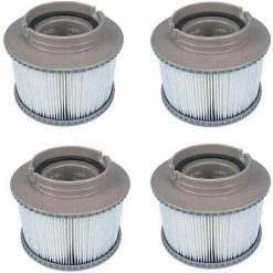GRID COOL MSPA Cartouches De Rechange De Filtre Pour Tous Les Modèles Whirlpool Spas Swimming Piscine,Cartouches Filtrantes Avec Filet Pour MSpa Les Spas Bubble Spa (4 Pièces)