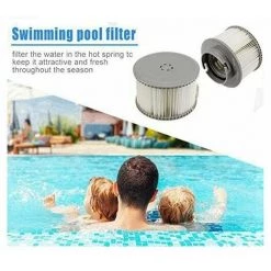 GRID COOL MSPA Cartouches De Rechange De Filtre Pour Tous Les Modèles Whirlpool Spas Swimming Piscine,Cartouches Filtrantes Avec Filet Pour MSpa Les Spas Bubble Spa (4 Pièces) -Pompe et filtre de piscine Soldes 67575719 3