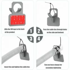 GRID COOL Lot De 2 Support De Tuyau De Piscine, Adaptateur Pour Piscine, Gris Accessoires Piscine, Pour Tuyaux Piscine De Dans Les 38 Mm，Fonepro -Pompe et filtre de piscine Soldes 67576106 3