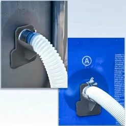 GRID COOL Lot De 2 Support De Tuyau De Piscine, Adaptateur Pour Piscine, Gris Accessoires Piscine, Pour Tuyaux Piscine De Dans Les 38 Mm，Fonepro -Pompe et filtre de piscine Soldes 67576106 4