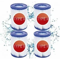 ENLENK 4 Cartouches De Filtre De Piscine Type II - For Bestway De Type Ii - Convient Pour Bestway 58383 58387 - Cartouche Filtrante Pour Piscine Bestway 530/800 Gal/h.