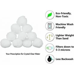 QERSTA Boules De Filtre De Piscine, Balles Filtrantes,Média Filtre à Fibres Pour Piscine Filtres à Sable Filtrage De L'eau. (Blanc) 8 QERSTA Boules De Filtre De Piscine, Balles Filtrantes,Média Filtre à Fibres Pour Piscine Filtres à Sable Filtrage De L'eau. (Blanc) -Pompe et filtre de piscine Soldes 67646995 4