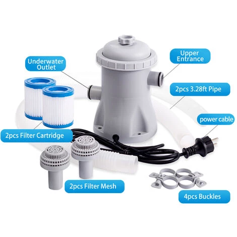 SUPERSELLER Jardin Piscine Pompe De Filtration De Piscine 330 GPH Pompe à Eau électrique Pour Pataugeoire Avec 2 Cartouches De Filtre De Piscine Pompes De Piscine Hors Sol Petite Pompe De Filtration De Piscine 2 SUPERSELLER Jardin Piscine Pompe De Filtration De Piscine 330 GPH Pompe à Eau électrique Pour Pataugeoire Avec 2 Cartouches De Filtre De Piscine Pompes De Piscine Hors Sol Petite Pompe De Filtration De Piscine – Image 2