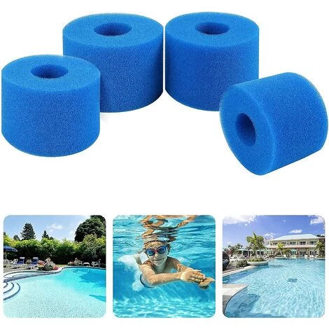 FLYME Éponge Filtrante Type A, Lot De 4 Filtres De Piscine, Filtre Éponge Cartouche, Mousse Pour Filtre Piscine, Réutilisables Et Lavables, Pour Spa, Piscine 1 FLYME Éponge Filtrante Type A, Lot De 4 Filtres De Piscine, Filtre Éponge Cartouche, Mousse Pour Filtre Piscine, Réutilisables Et Lavables, Pour Spa, Piscine