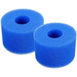 REGALOS Lot De 2 Cartouches De Mousse De Filtre De Piscine Compatibles Avec Intex S1 Type Cartouche De Filtre Lavable Réutilisable En Mousse éponge Cartouche De Filtre En Mousse Cartouche De Filtre De Piscine Cartouche En Mousse éponge, Bleu