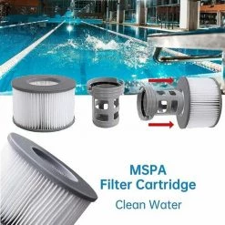 Cisea Filtres De Rechange Pour Mspa Cartouche Filtrante,pour Sous-Marins Et Spa Chauds,Convient Pour Tous Les Jacuzzis Actuels,pour Piscines Gonflables - Modèle à Partir De 2020 (4pièces) -Pompe et filtre de piscine Soldes 68076041 4