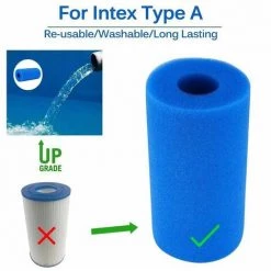 BRIDAY Lot De 2 Filtres De Type A éponge Filtre De Piscine Filtre En Mousse Lavable Réutilisable -Pompe et filtre de piscine Soldes 68146569 2