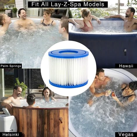 BRIDAY Filtre Filtre VI Pour Bestway, Filtre De Bain à Remous, Filtre De Piscine Pour Paris, 2 Filtres 2 BRIDAY Filtre Filtre VI Pour Bestway, Filtre De Bain à Remous, Filtre De Piscine Pour Paris, 2 Filtres – Image 2