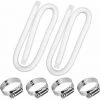 QERSTA Tuyau De Rechange Pour Piscine De 1,25 Po De Diamètre Pour Piscines Hors Terre, Piscine Avec Pince Métallique Pour Pompe De Filtre Intex Ou Tuyaux De 3,2 Cm - 1,5 Mètre De Long (Paquet De 2)LO-Ron