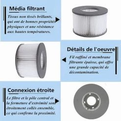 YOOUYIDA Lot De 8 Filtres De Rechange Pour MSPA FD2089- Cartouche Filtrante Pour Piscine Gonflable MSPA - Version Améliorée - Convient Pour Tous Les Actuels, Filtres De Rechange 9 YOOUYIDA Lot De 8 Filtres De Rechange Pour MSPA FD2089- Cartouche Filtrante Pour Piscine Gonflable MSPA - Version Améliorée - Convient Pour Tous Les Actuels, Filtres De Rechange -Pompe et filtre de piscine Soldes 68297644 5