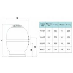 ASTRALPOOL Filtre à Sable Lamiperle Side Ø600 -Pompe et filtre de piscine Soldes 7139953 4