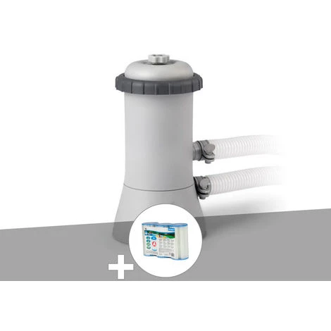 Epurateur à Cartouche Intex C1000 2,7 M³/h + 6 Cartouches A - Gris 1 Epurateur à Cartouche Intex C1000 2,7 M³/h + 6 Cartouches A - Gris