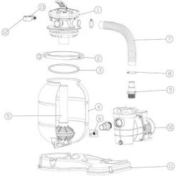 SUNSUN Pièce Détachée Tête De Filtre Pour Filtre à Sable Filtrage De Piscine Système Filtration à Sable -Pompe et filtre de piscine Soldes 9894214 5